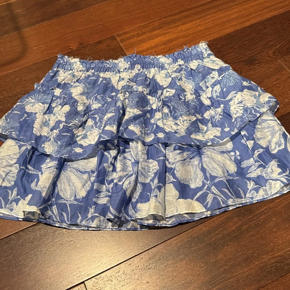 Loveshackfancy NWT tiered Abrielle Skirt in Salty Sea color - Picture 14 of 14